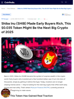 Shiba Inu (SHIB) Made Early Buyers Rich, This $0.035 Token Might Be the Next Big Crypto of 2025 - Mutuum Finance