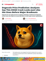 Dogecoin Price Prediction: Analysts Say This DOGE Crash Looks Just Like the Ones Before Major Breakouts - Coinspeaker