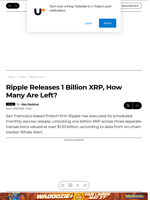 Ripple Releases 1 Billion XRP, How Many Are Left? - U.Today