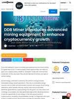 DDB Miner introduces advanced mining equipment to enhance cryptocurrency growth | Live Bitcoin News