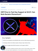 XRP Price to Test Key Support at $2.01: Can Bulls Reclaim Momentum?