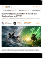 Hyperliquid perps volume hits 10-month low: Caution ahead for HYPE? - AMBCrypto