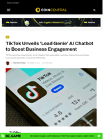 TikTok Unveils ‘Lead Genie’ AI Chatbot to Boost Business Engagement - CoinCentral