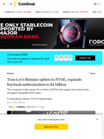 Bitmine Immersion (BMNR) uplists to NYSE and boosts share buyback program to $4 billion