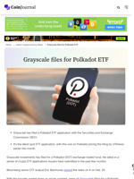 Grayscale files for Polkadot ETF - CoinJournal