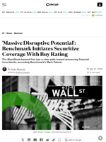 'Massive Disruptive Potential': Benchmark Initiates Securitize Coverage With Buy Rating - Decrypt