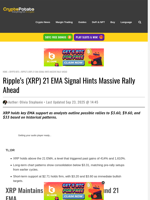 Ripple’s (XRP) 21 EMA Signal Hints Massive Rally Ahead