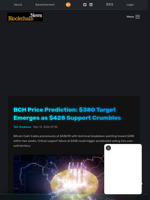 BCH Price Prediction: $380 Target Emerges as $428 Support Crumbles - Blockchain.News
