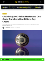 Chainlink (LINK) Price: Mastercard Deal Could Transform How Billions Buy Crypto - CoinCentral