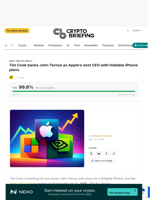 Tim Cook backs John Ternus as Apple's next CEO with foldable iPhone plans