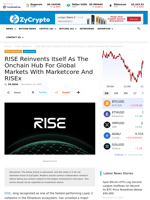 RISE Reinvents Itself As The Onchain Hub For Global Markets With Marketcore And RISEx
