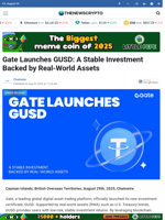 Gate Launches GUSD: A Stable Investment Backed by Real-World Assets - TheNewsCrypto