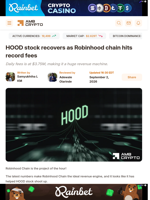 HOOD stock recovers as Robinhood chain hits record fees - AMBCrypto