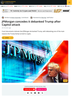 JPMorgan Admits to Debanking Trump After Capitol Riot