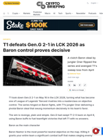 T1 defeats Gen.G 2-1 in LCK 2026 as Baron control proves decisive