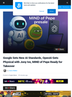 Google Sets New AI Standards, OpenAI Gets Physical with Jony Ive, MIND of Pepe Ready for Takeover