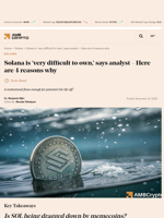 Solana is 'very difficult to own,' says analyst – Here are 4 reasons why - AMBCrypto