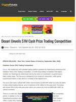 Dexari Unveils $1M Cash Prize Trading Competition