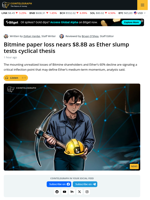 Bitmine Faces $8.8B Paper Loss, Threatening 'Cyclical Downturn' for Ether