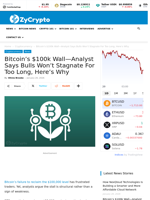 Bitcoin’s $100k Wall—Analyst Says Bulls Won’t Stagnate For Too Long, Here’s Why ⋆ ZyCrypto