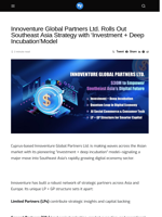 Innoventure Global Partners Ltd. Rolls Out Southeast Asia Strategy with ‘Investment + Deep Incubation'Model - Visionary Financial