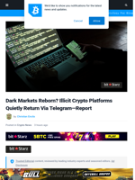 Dark Markets Reborn? Illicit Crypto Platforms Quietly Return Via Telegram—Report