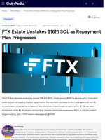 FTX Estate Unstakes $16M SOL as Repayment Plan Progresses