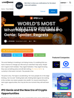 What Happens If You Miss IPO Genie; Spoiler: Regrets | Live Bitcoin News
