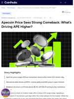 Apecoin Price Sees Strong Comeback: What’s Driving APE Higher?