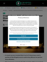 Crypto News: 80% of Americans Favour Diversifying US Gold Reserves with Bitcoin