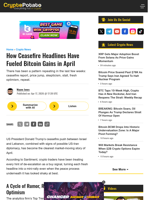 How Ceasefire Headlines Have Fueled Bitcoin Gains in April