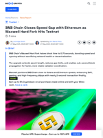 BNB Chain’s Maxwell Fork Cuts Block Time in Half