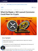 What the Ripple v. SEC Lawsuit Conclusion Could Mean for Crypto