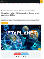 Metaplanet Raises 2026 Outlook as Bitcoin Paper Losses Drive Annual Loss