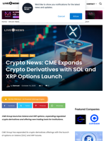 Crypto News: CME Expands Crypto Derivatives with SOL and XRP Options Launch | Live Bitcoin News