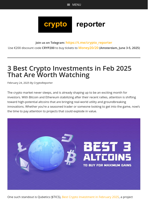 3 Best Crypto Investments in Feb 2025 That Are Worth Watching