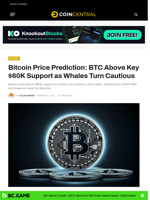 Bitcoin Price Prediction: BTC Above Key $60K Support as Whales Turn Cautious