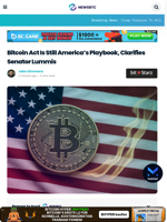 Bitcoin Act Is Still America’s Playbook, Clarifies Senator Lummis