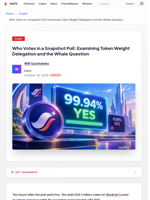 Who Votes in a Snapshot Poll: Examining Token Weight Delegation and the Whale Question | NullTX
