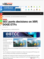 SEC punts decisions on XRP, DOGE ETFs - The Crypto News Wire