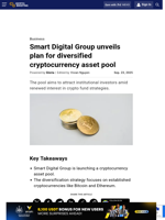 Smart Digital Group unveils plan for diversified cryptocurrency asset pool