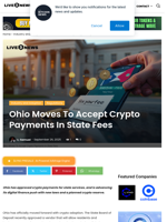 Ohio Moves To Accept Crypto Payments In State Fees | Live Bitcoin News