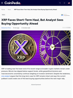 XRP Faces Short-Term Haul, But Analyst Sees Buying Opportunity Ahead