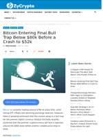 Bitcoin Entering Final Bull Trap Below $80k Before a Crash to $52k ⋆ ZyCrypto