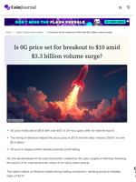 Is 0G price set for breakout to $10 amid $3.3 billion volume surge? - CoinJournal
