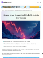 Solana price forecast as SOL bulls look to buy the dip - CoinJournal