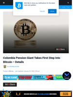Colombia Pension Giant Takes First Step Into Bitcoin - Details | Bitcoinist.com