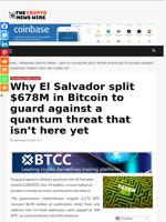 Why El Salvador split $678M in Bitcoin to guard against a quantum threat that isn’t here yet - The Crypto News Wire