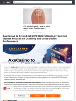AxeCasino to Attend iGB L!VE 2026 Following Front-End Update Focused on Usability and Cross-Device Performance - Brave New Coin
