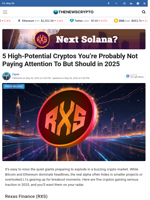 5 High-Potential Cryptos You’re Probably Not Paying Attention To But Should in 2025